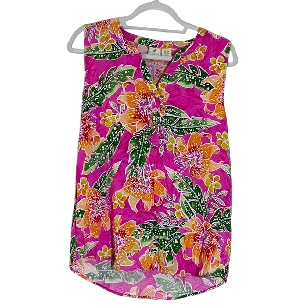 Caribbean Joe Floral Sleeveless Women’s Top